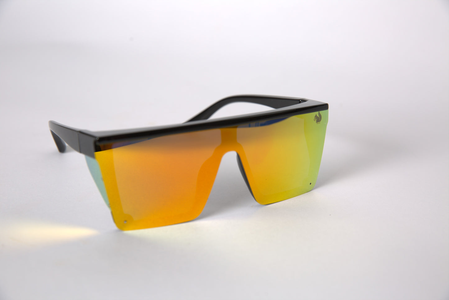 Safety Glasses - Yellow Tint. Full Lens, Black Edge Frame