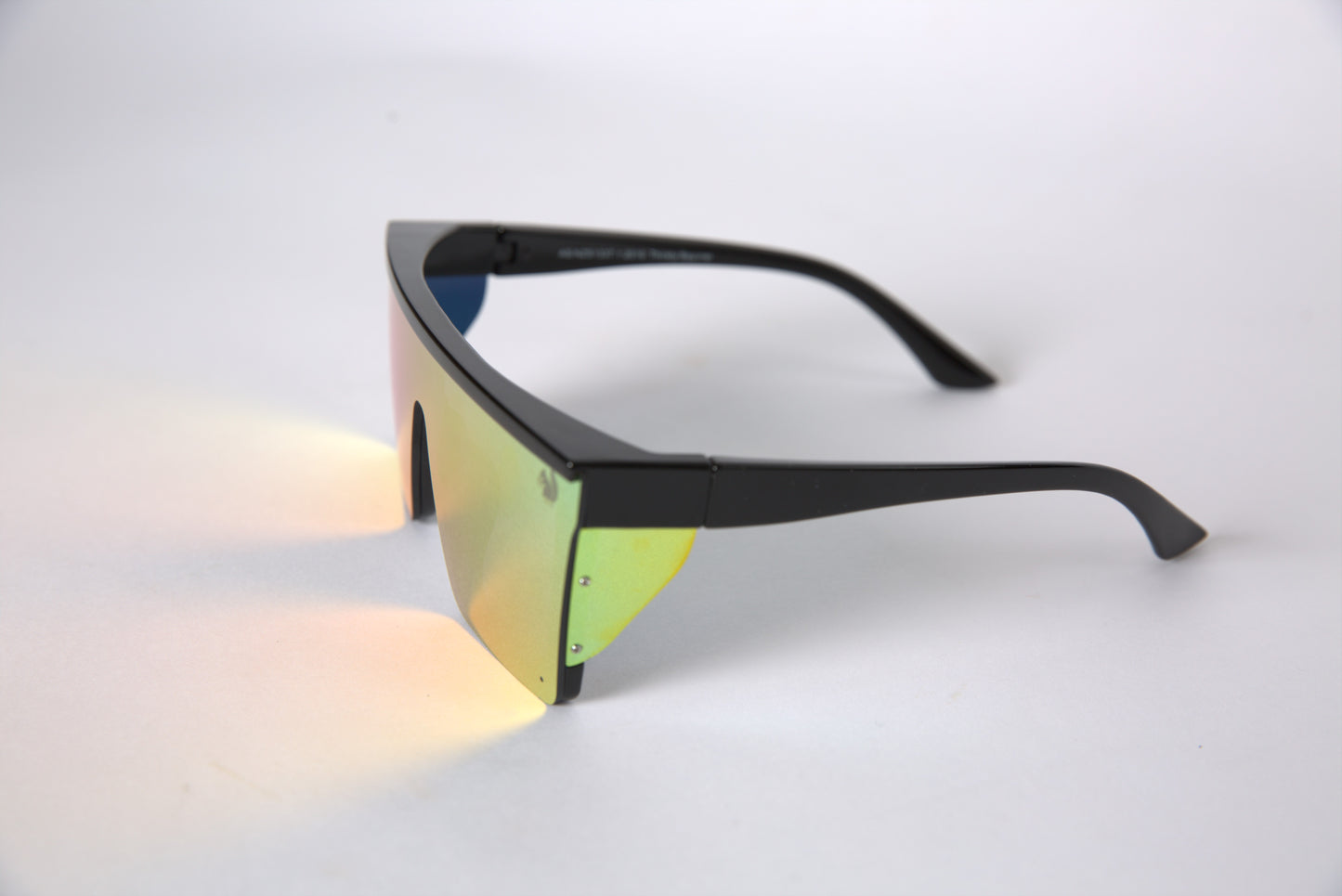 Safety Glasses - Yellow Tint. Full Lens, Black Edge Frame